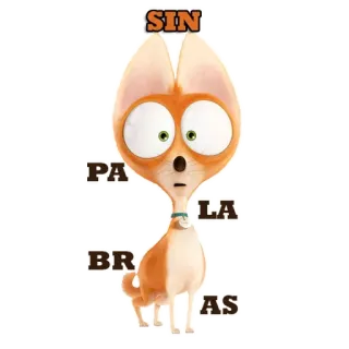 🤐 SIN PALABRAS chien, animal, espagnol, expression, étonnement whatsapp sticker
