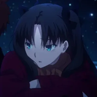 😳 Rin Tohsaka Fate/stay night Anime, Ragazza, Personaggio, Bruna, Fate, Rin Tohsaka telegram sticker