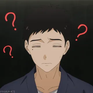 🎎 Anime, Question, Confus, Réflexion telegram sticker