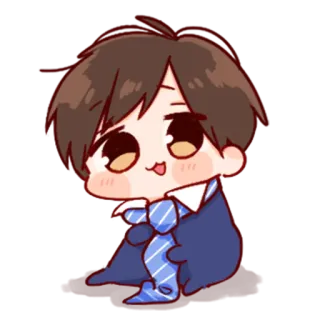 💞 lindo, chibi, bufanda, adorable, dibujos animados whatsapp sticker