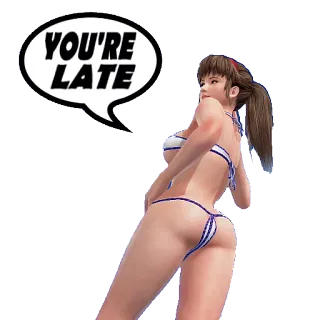 ⌚ YOU'RE LATE bikini, muộn, phụ nữ, áo tắm telegram sticker