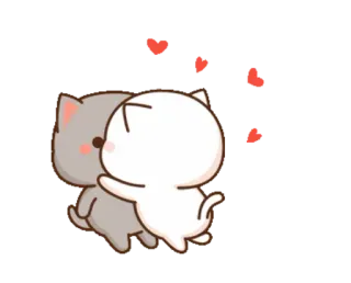 💋 chat, amour, coeur, mignon, animal, affection, baiser whatsapp sticker