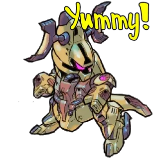 😋 Yummy! tier, roboter, hund, fantasie, cartoon telegram sticker