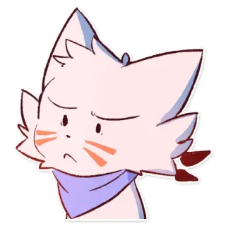 😶 Katze, Cartoon, Tier, Haustier, Sticker telegram sticker
