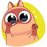 🕺 schattig, cartoon, dier, vrolijk, kawaii, sticker telegram sticker