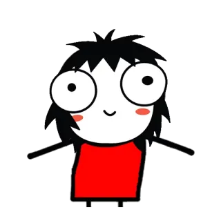 😳 漫画, キャラクター, ステッカー, 子供っぽい, アート, イラスト telegram sticker