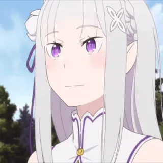 🤍 Emilia Re:Zero Anime, Emilia, Re:Zero, Personaggio, Ragazza Anime telegram sticker