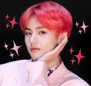 ✨ V K-pop, Idol, Masculino, Cantor, Pessoa, Celebridade whatsapp sticker