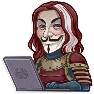 👺 Guy Fawkes V for Vendetta anonimowy, maska, haker, guy fawkes, film, postać, internet telegram sticker