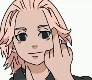 🖕 Anime, Dito medio, Offensivo, Personaggio, Cartone animato telegram sticker