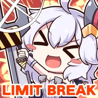 😆 LIMIT BREAK Anime, Cartoon, Limiet doorbreken, Spel telegram sticker