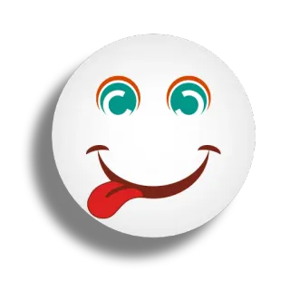 😋 笑脸, 脸, 舌头, 表情符号, 搞笑, 卡通 telegram sticker