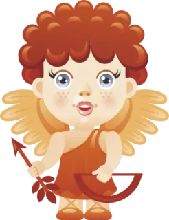 😙 Cupid cupid, malaikat, cinta, panah, busur, hari valentine, kerub telegram sticker