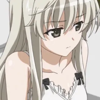 🍮 anime, girl, white hair, cute, character telegram sticker