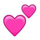 💕 hearts, love, pink, emoji, sticker, affection telegram sticker