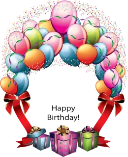 ❤️ Happy Birthday! urodziny, balony, prezenty, święto, życzenia telegram sticker