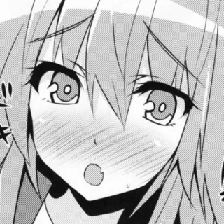 😮 Anime, Manga, Mignon, Fille, Rougir telegram sticker