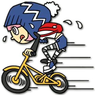 🚵 bike, bicycle, sweat, girl, sport, cartoon telegram sticker