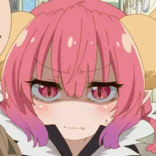 😡 Ilulu Miss Kobayashi's Dragon Maid Anime, Drache, Ilulu, Wütend, Genervt, Miss Kobayashi's Dragon Maid telegram sticker