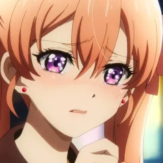 🙂 anime, girl, crying, sad, tears, pink hair telegram sticker