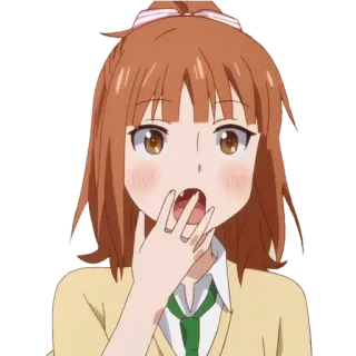 🤭 anime, girl, surprised, cute, cartoon, shocked telegram sticker