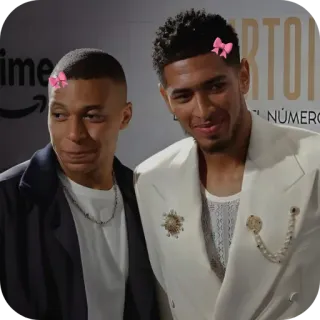 💋 Kylian Mbappé and Jude Bellingham Professional Football telegram sticker
