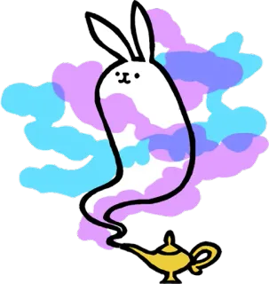 rabbit with beautiful legs :: @line_stickers telegram stickers