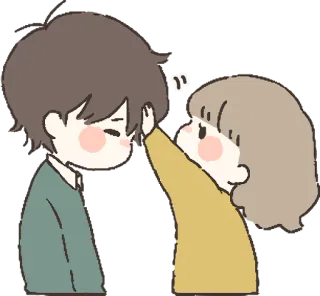 ☺️ Dibujos animados, Mono, Pareja, Afecto, Amor, Anime, Manga telegram sticker