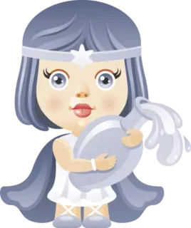😉 Aquarius, Zodiak, Astrologi, Kartun, Karakter, Pembawa air telegram sticker