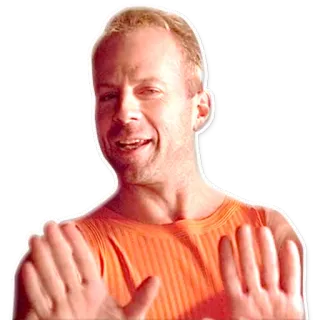 👐 Bruce Willis attore, ritratto, viso, persona, celebrità telegram sticker