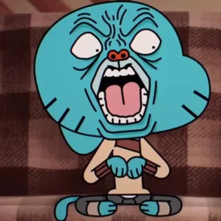 😱 Gumball The Amazing World of Gumball Cartoon, animiert, lustig, wütend, Katze whatsapp sticker