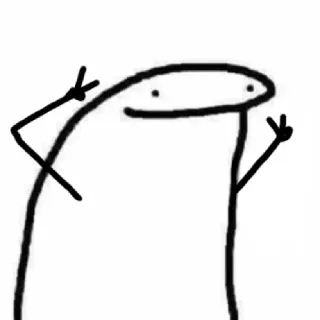 ✌️ sticker, dessin animé, florkofcows, personnage, bonhomme allumette telegram sticker