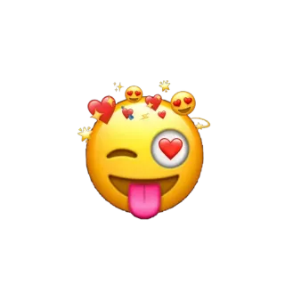 😜 Emoji, Zwinkern, Herz, Gesicht, Ausdruck, Sticker telegram sticker