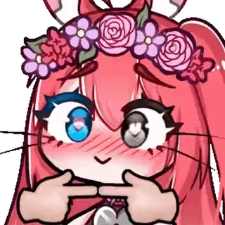 ๐ณ Anime, Kawaii, Carino, Ragazza, Rossore telegram sticker