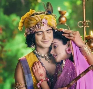 🤗 Krishna Hinduísmo, Radha Krishna, Cultura indiana, espiritual, divindade telegram sticker