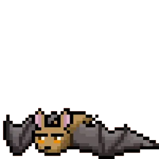😐 bat, animal, pixel art, cartoon, cute, halloween whatsapp sticker