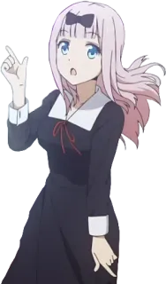 👆 Chika Fujiwara Kaguya-sama: Love Is War Anime, Chika Fujiwara, Kaguya-sama, Love is War, Dễ thương, Cô gái, Hoạt hình whatsapp sticker