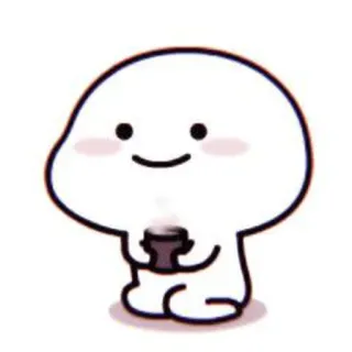 🦋 süß, kawaii, Cartoon, Kaffee, Getränk, weiß, Bohne whatsapp sticker