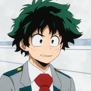 🙂 Izuku Midoriya My Hero Academia Anime, Charakter, My Hero Academia, Deku, Izuku Midoriya, Fanart whatsapp sticker
