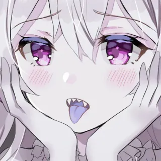 😛 Anime, Meisje, Schattig, Gezicht, Uitdrukking telegram sticker