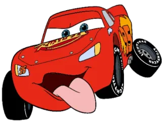 😛 Lightning McQueen Cars cartone animato, auto, Saetta McQueen, Disney, Pixar telegram sticker