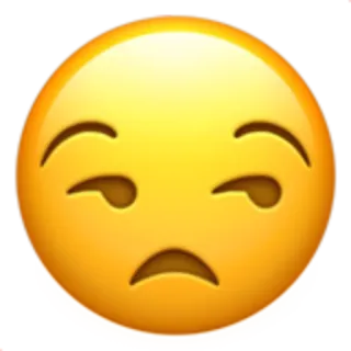 😒 emoji, face, expression, annoyed, irritated telegram sticker