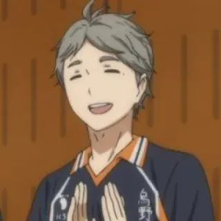 😄 Sugawara Koushi Haikyuu!! Anime, Haikyuu, Sugawara, Sport, Souriant, Personnage, Manga telegram sticker