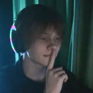 🤫 person, finger, psst, ruhe, porträt, drinnen telegram sticker