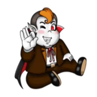 👌 ma cà rồng, hoạt hình, dễ thương, quái vật, nhãn dán telegram sticker