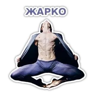 🤑 ЖАРКО mann, fitness, heiß, oberkörperfrei whatsapp sticker