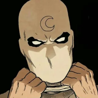 🌙 Moon Knight มาร์เวล, การ์ตูน, ซูเปอร์ฮีโร่, ศาลเตี้ย, ตัวละคร whatsapp sticker