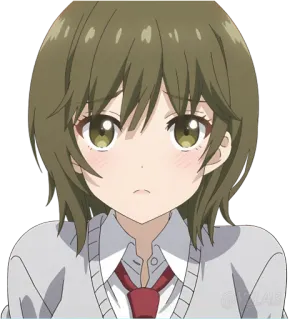 🥺 Anime, Menina, Uniforme escolar, Fofo, Desenho animado whatsapp sticker