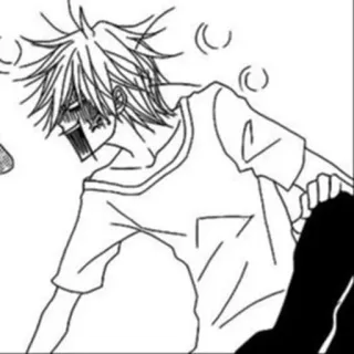 🤯 Mangá, Anime, Irritado, Gritando, Personagem whatsapp sticker