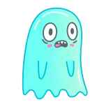 🤔 Cartoon, Geist, Niedlich, Gruselig, Figur, Aufkleber telegram sticker